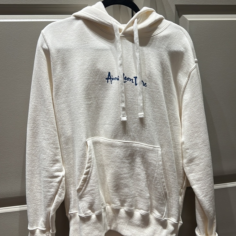 Aime Leon Dore ALD Brush Stroke Hoodie White NWT - Picture 2 of 3